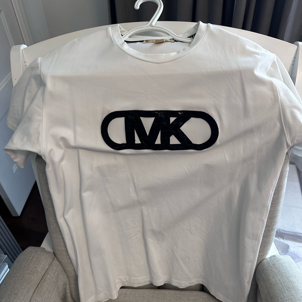 Michael Kors White Tee with Black Logo